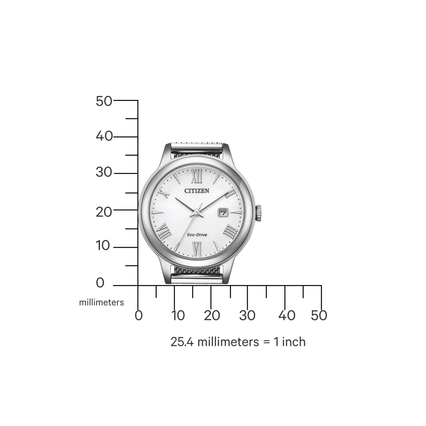 EW2621-75A Damen Edelstahl | weiß | ø 31mm