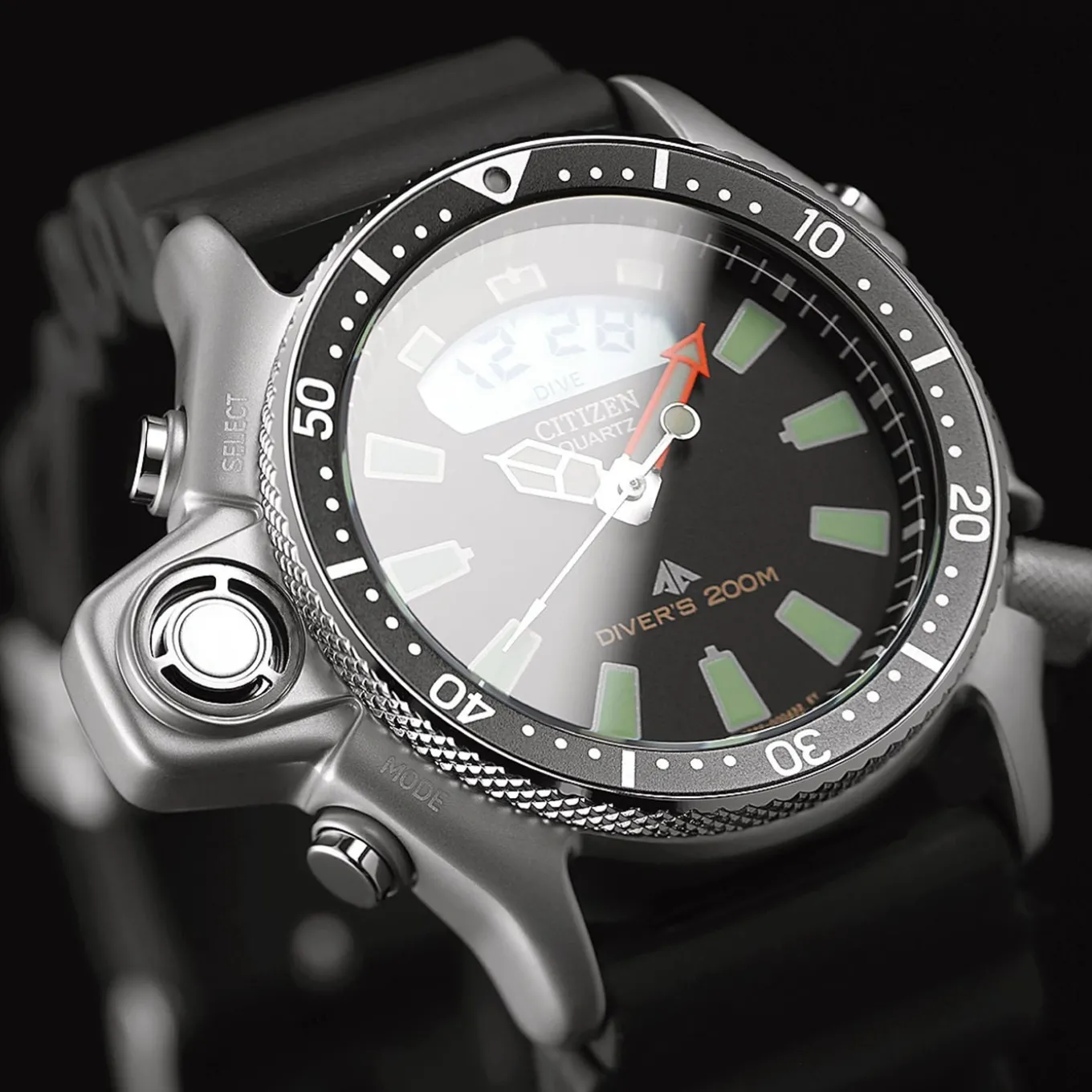 JP2000-08E Promaster Diver Herren Gummiband (Urethan) | schwarz | ø 44mm