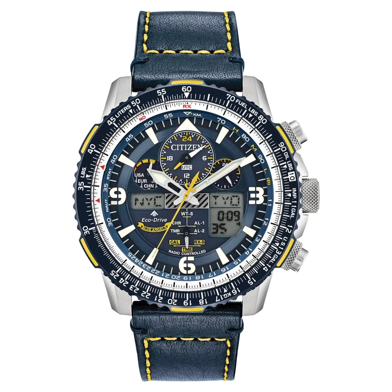 JY8078-01L Promaster Skyhawk "Blue Angel" Herren Leder | blau | ø 45.4mm
