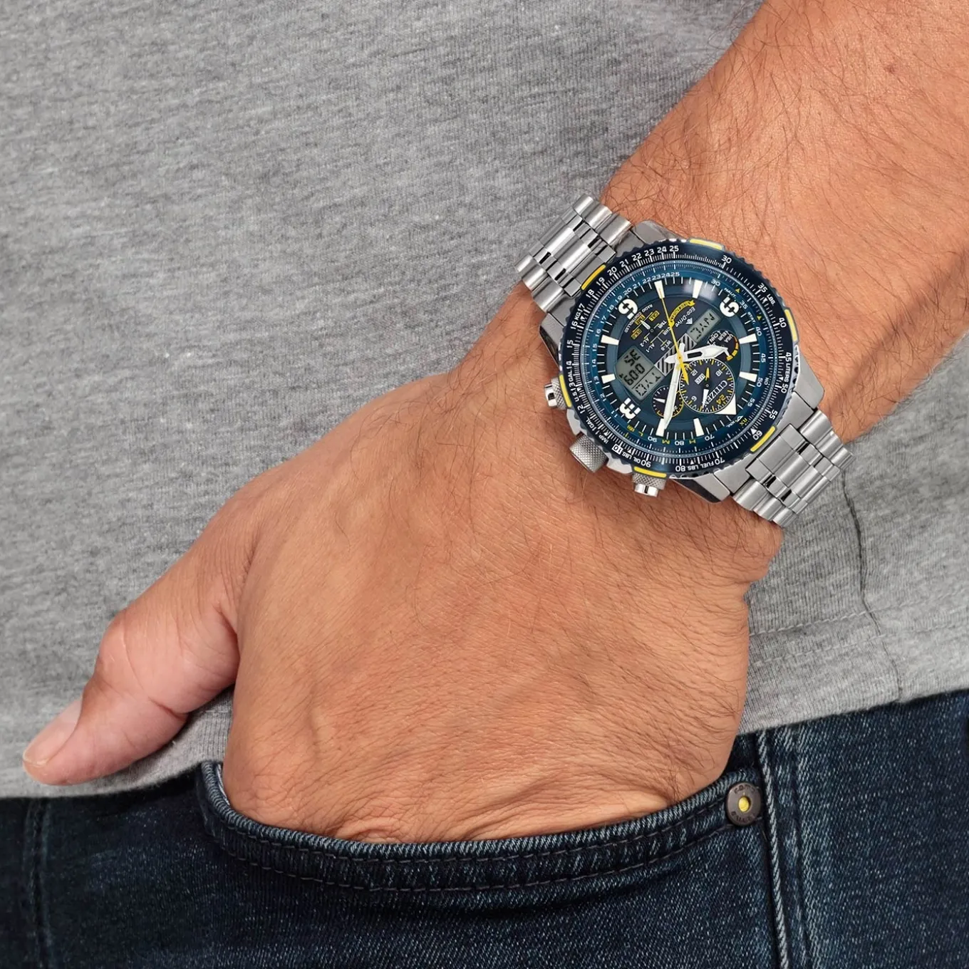 JY8078-52L Promaster Skyhawk " Blue Angel" Herren Edelstahl | blau | ø 45.4mm