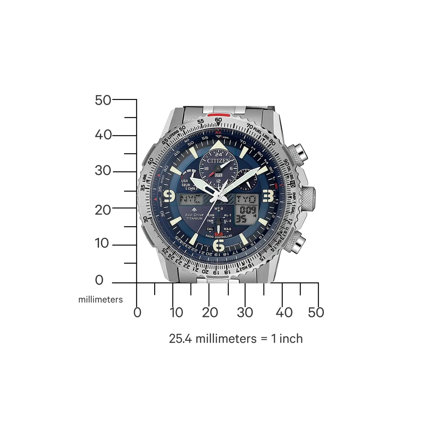JY8100-80L Promaster Skyhawk Herren Super Titanium ™ | blau | ø 45.4mm