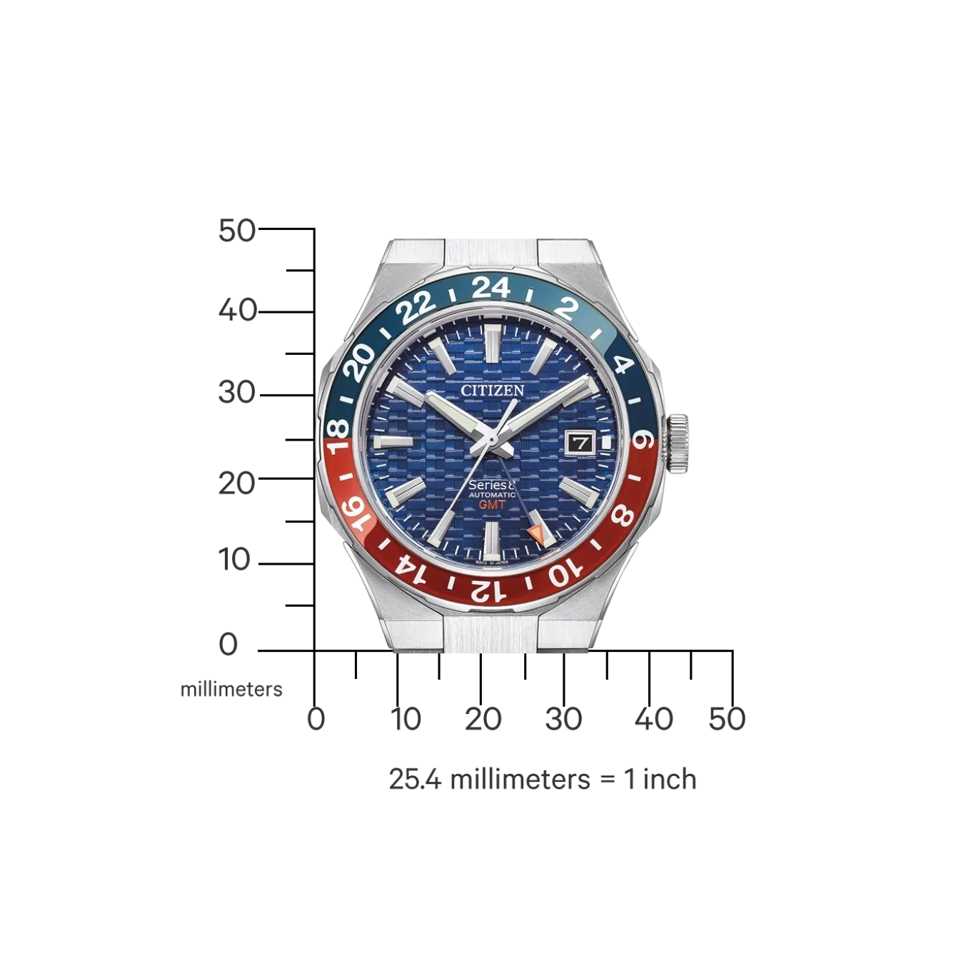 NB6030-59L Series 8 GMT Herren Edelstahl | blau | ø 42mm