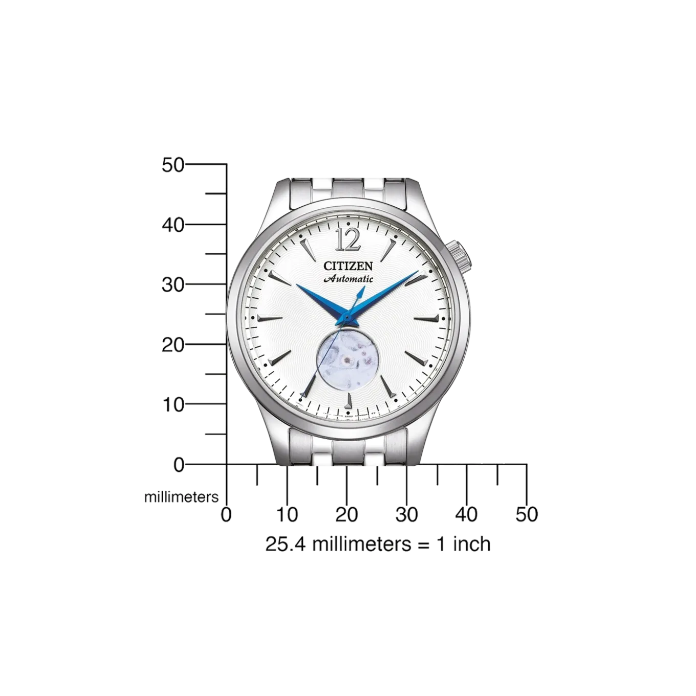 NH9131-73A Herren Edelstahl | weiß | ø 38 40mm