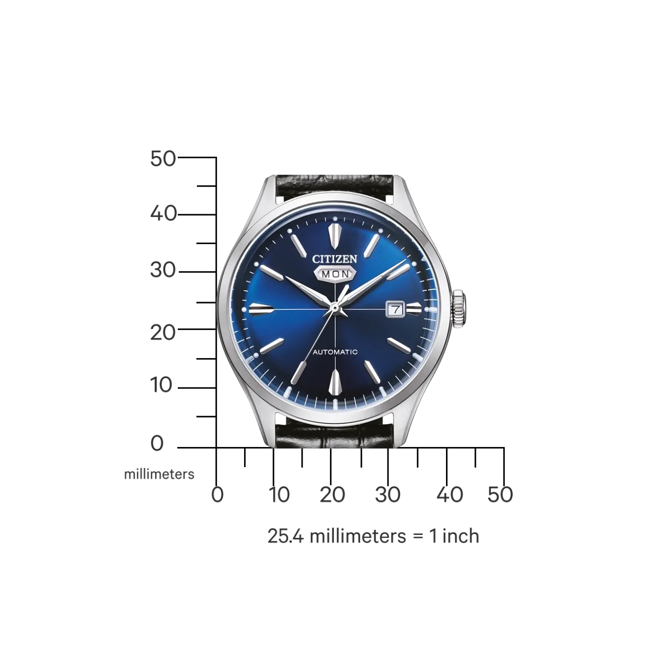 NH8390-20LC Herren Leder | blau | ø 40.2mm