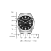 NJ0150-81E                                        TSUYOSA                                        Herren Edelstahl | schwarz | ø 40mm