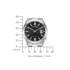 NJ0150-81E TSUYOSA Herren Edelstahl | schwarz | ø 40mm