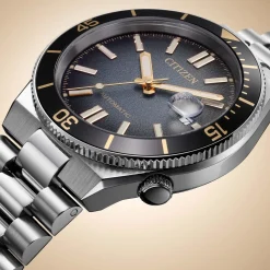 NJ0238-57E TSUYOSA-Shore Herren Edelstahl | schwarz | ø 40mm