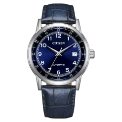 NJ0210-13L Herren Leder | blau | ø 40mm