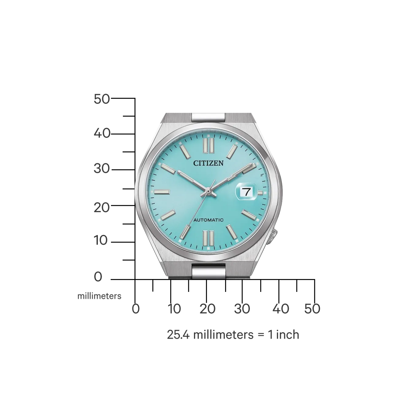 NJ0151-88M TSUYOSA Herren Edelstahl | hellblau | ø 40mm