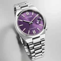 NJ0200-50W                                        TSUYOSA                                        Herren Edelstahl | lila