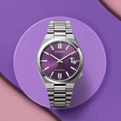 NJ0200-50W                                        TSUYOSA                                        Herren Edelstahl | lila