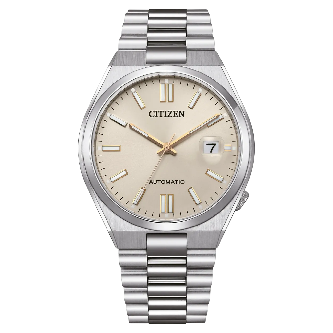 NJ0151-88W TSUYOSA Herren Edelstahl | beige | ø 40mm