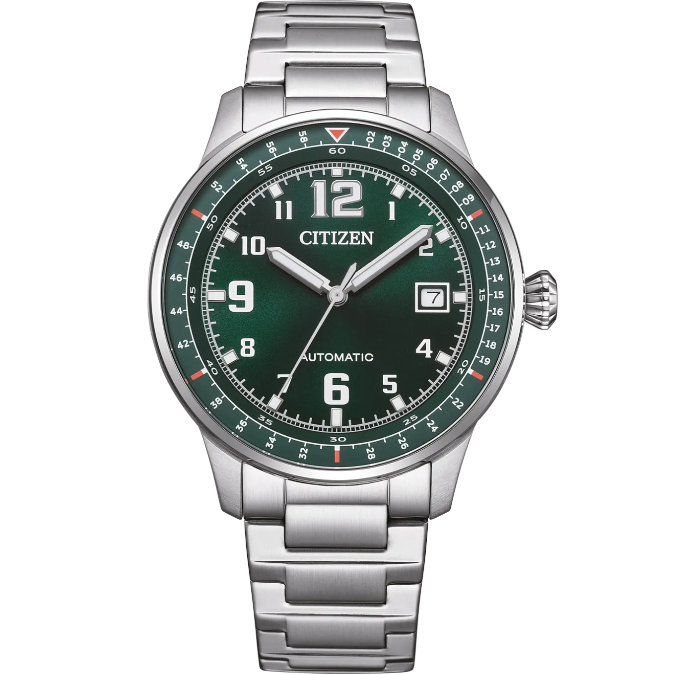 NJ0190-51X Herren Edelstahl | grün | ø 40mm