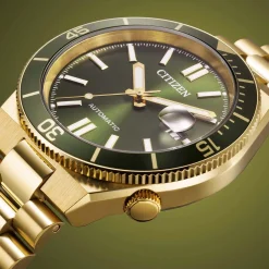 NJ0232-53X               Herren Edelstahl | khaki | ø 40mm