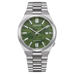 NJ0159-86X                                        TSUYOSA                                        Herren Edelstahl | grün | ø 40mm