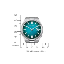 NJ0151-88X                                        TSUYOSA                                        Herren Edelstahl | grün | ø 40mm