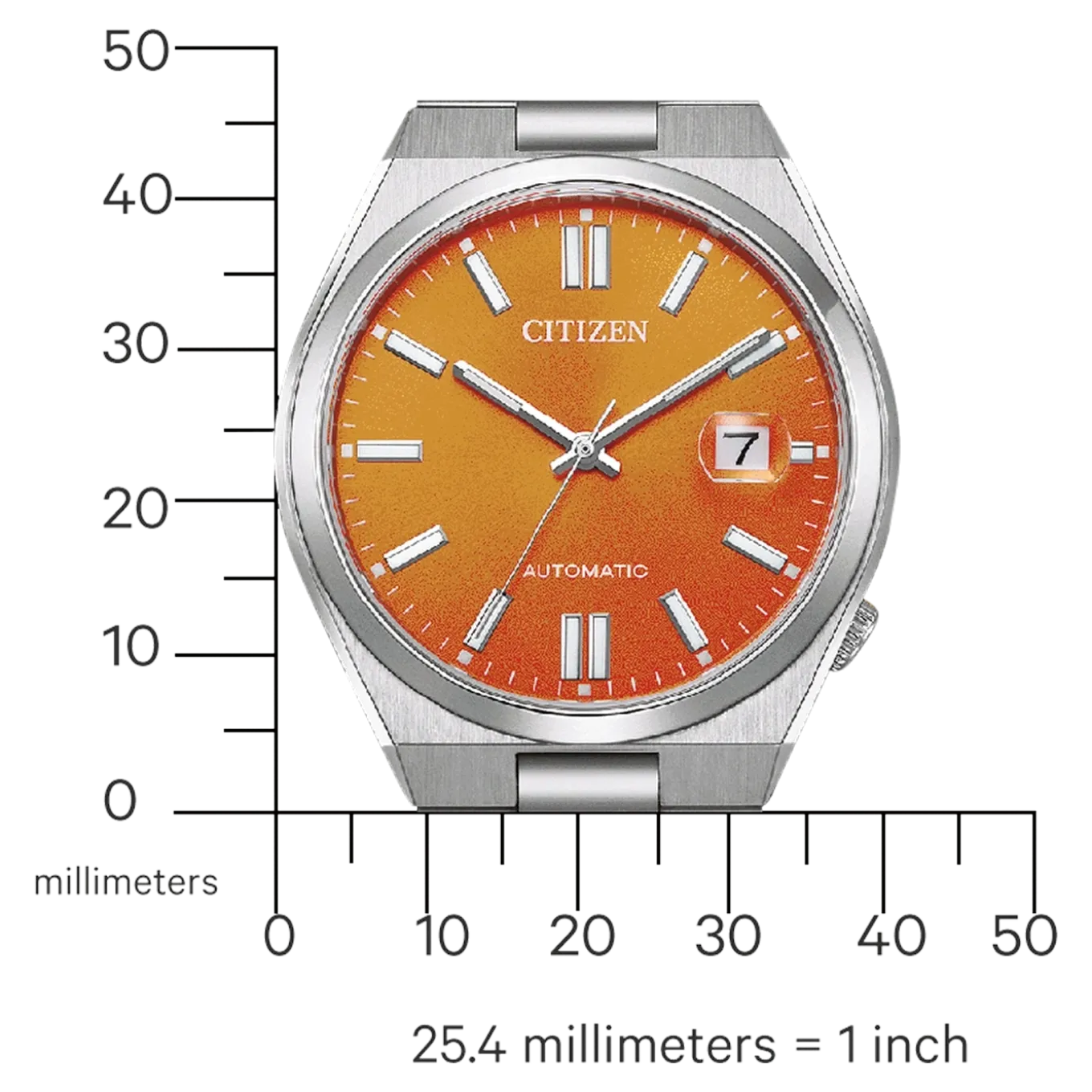 NJ0151-88Z TSUYOSA Herren Edelstahl | orange | ø 40mm