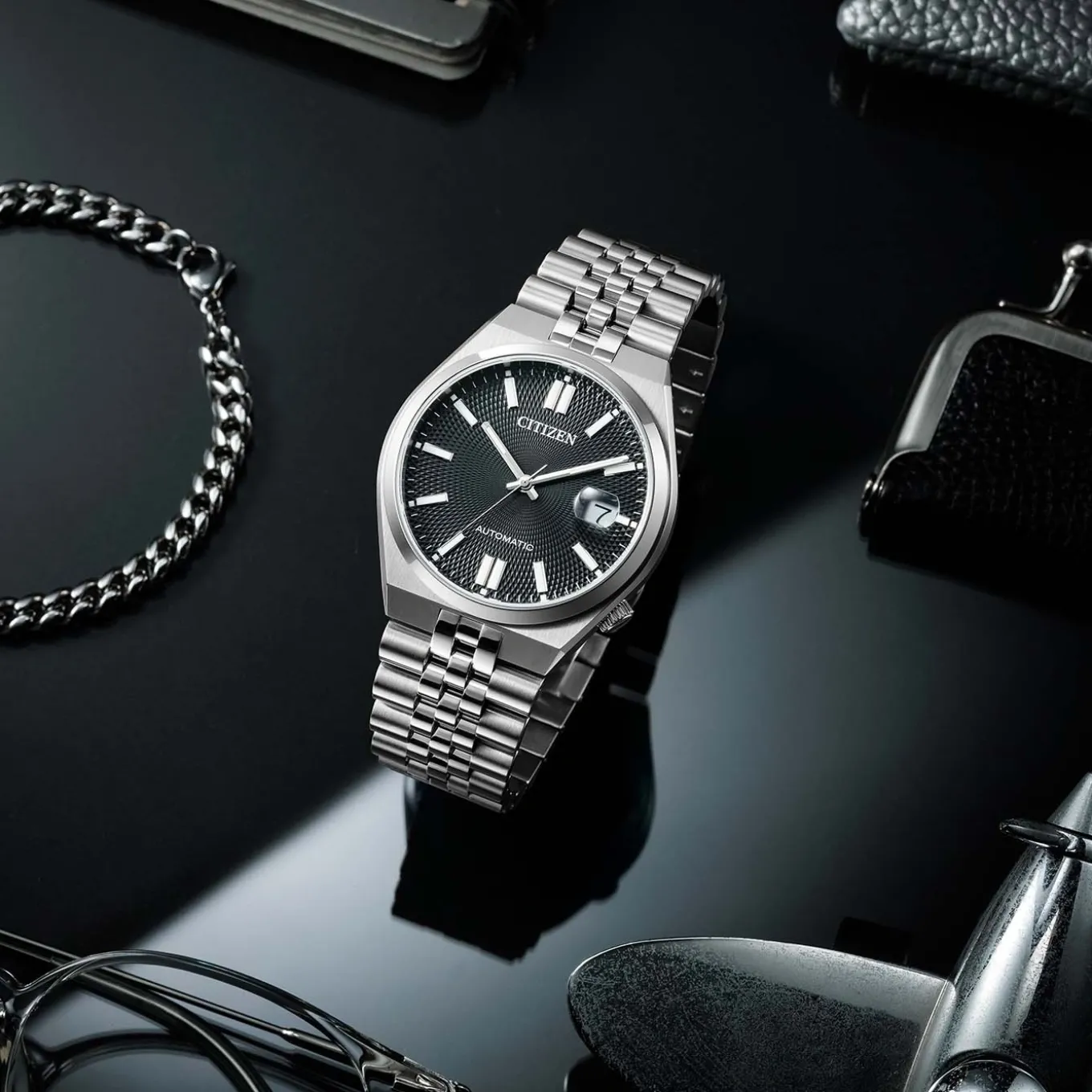 NK0020-55E Herren Edelstahl | schwarz