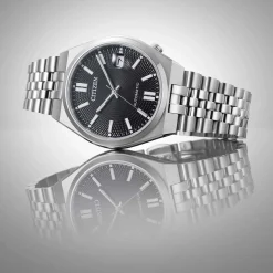 NK0030-51E                                        TSUYOSA 60                                        Herren Edelstahl | schwarz | ø 37mm