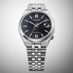 NK0030-51E                                        TSUYOSA 60                                        Herren Edelstahl | schwarz | ø 37mm