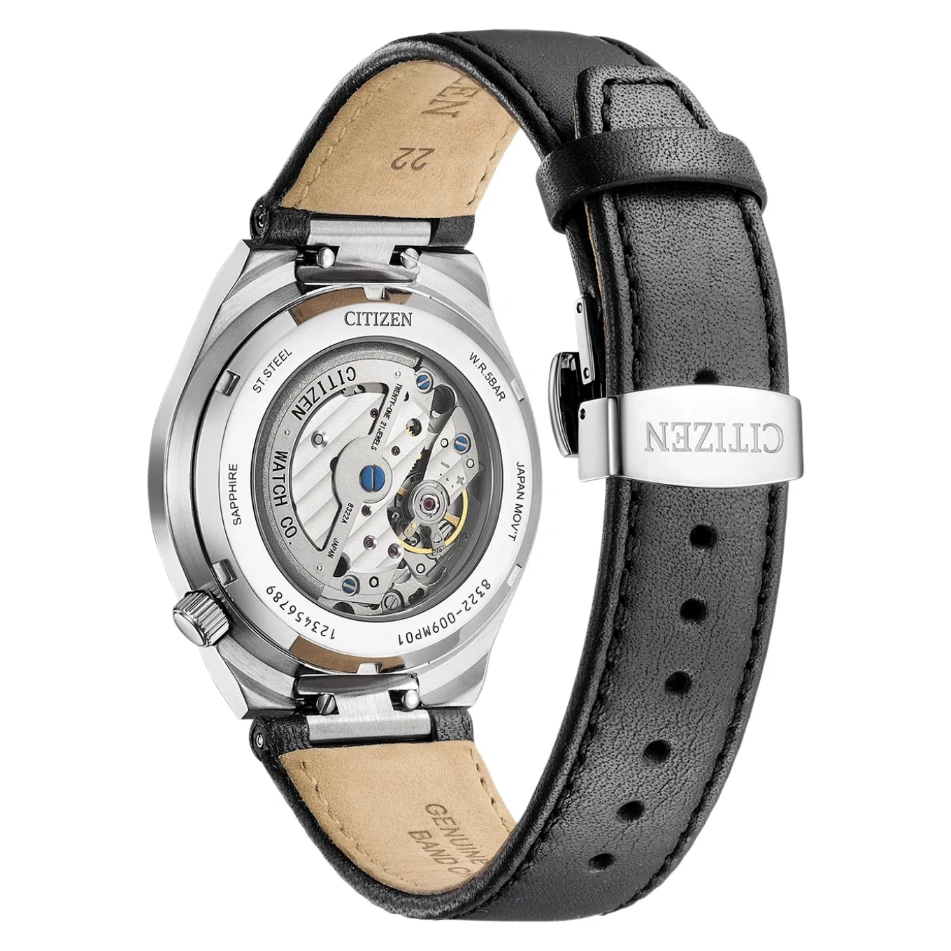 NK5010-01H TSUYOSA Herren Leder | grau | ø 40mm