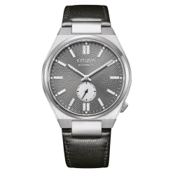 NK5010-01H                                        TSUYOSA                                        Herren Leder | grau | ø 40mm