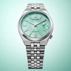 NK0030-51X TSUYOSA 60 Herren Edelstahl | grün | ø 37mm