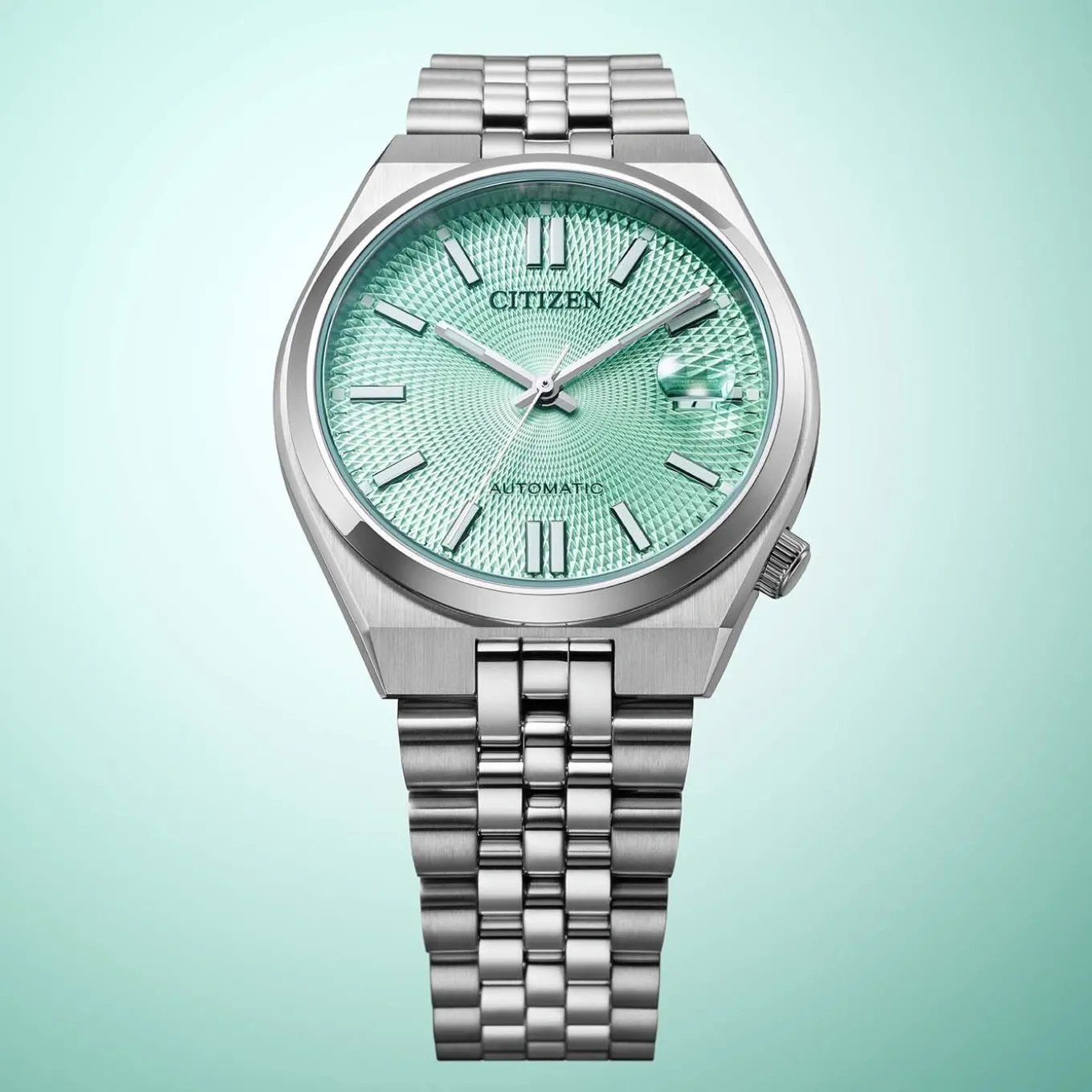 NK0030-51X TSUYOSA 60 Herren Edelstahl | grün | ø 37mm