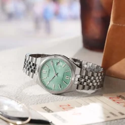 NK0030-51X TSUYOSA 60 Herren Edelstahl | grün | ø 37mm