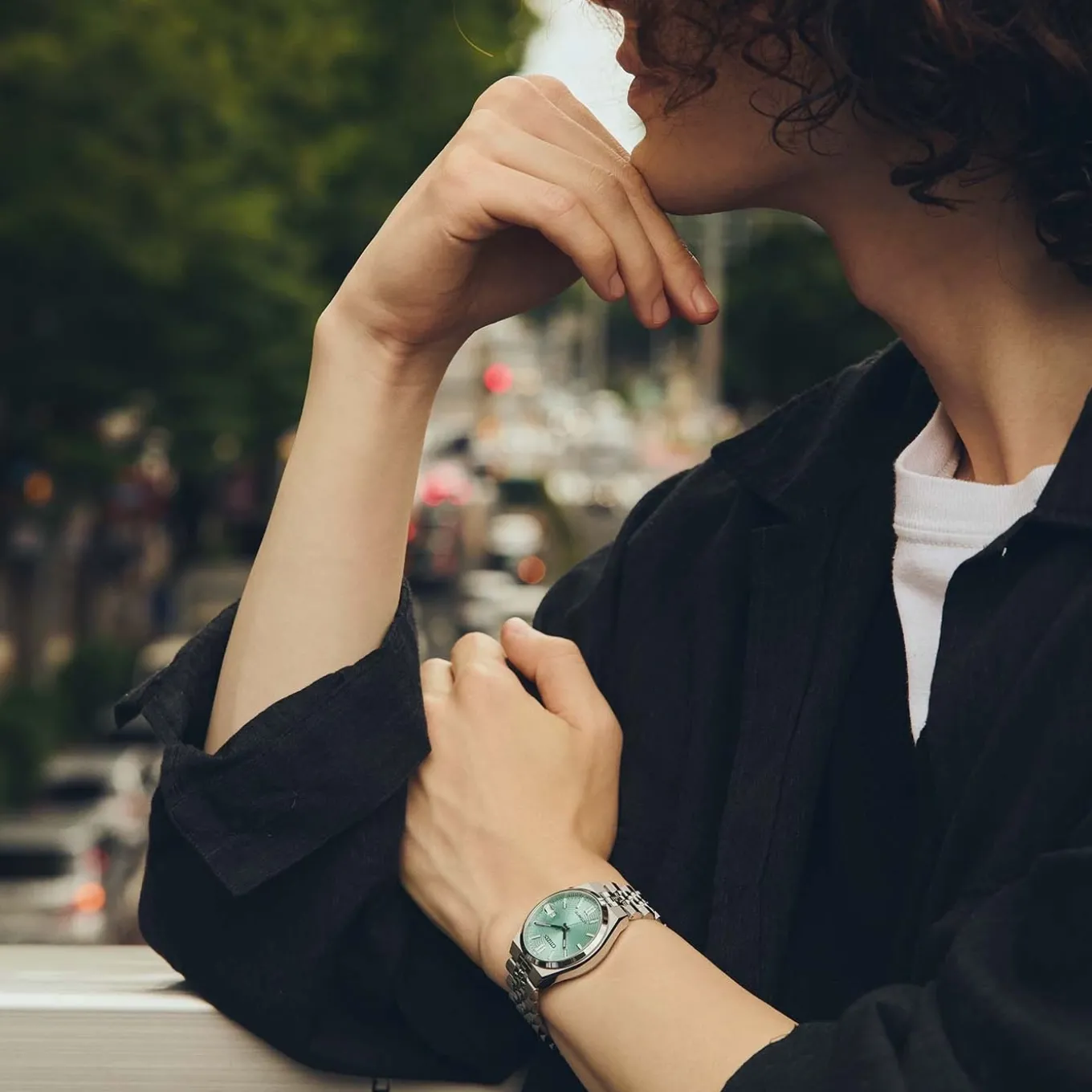 NK0030-51X TSUYOSA 60 Herren Edelstahl | grün | ø 37mm