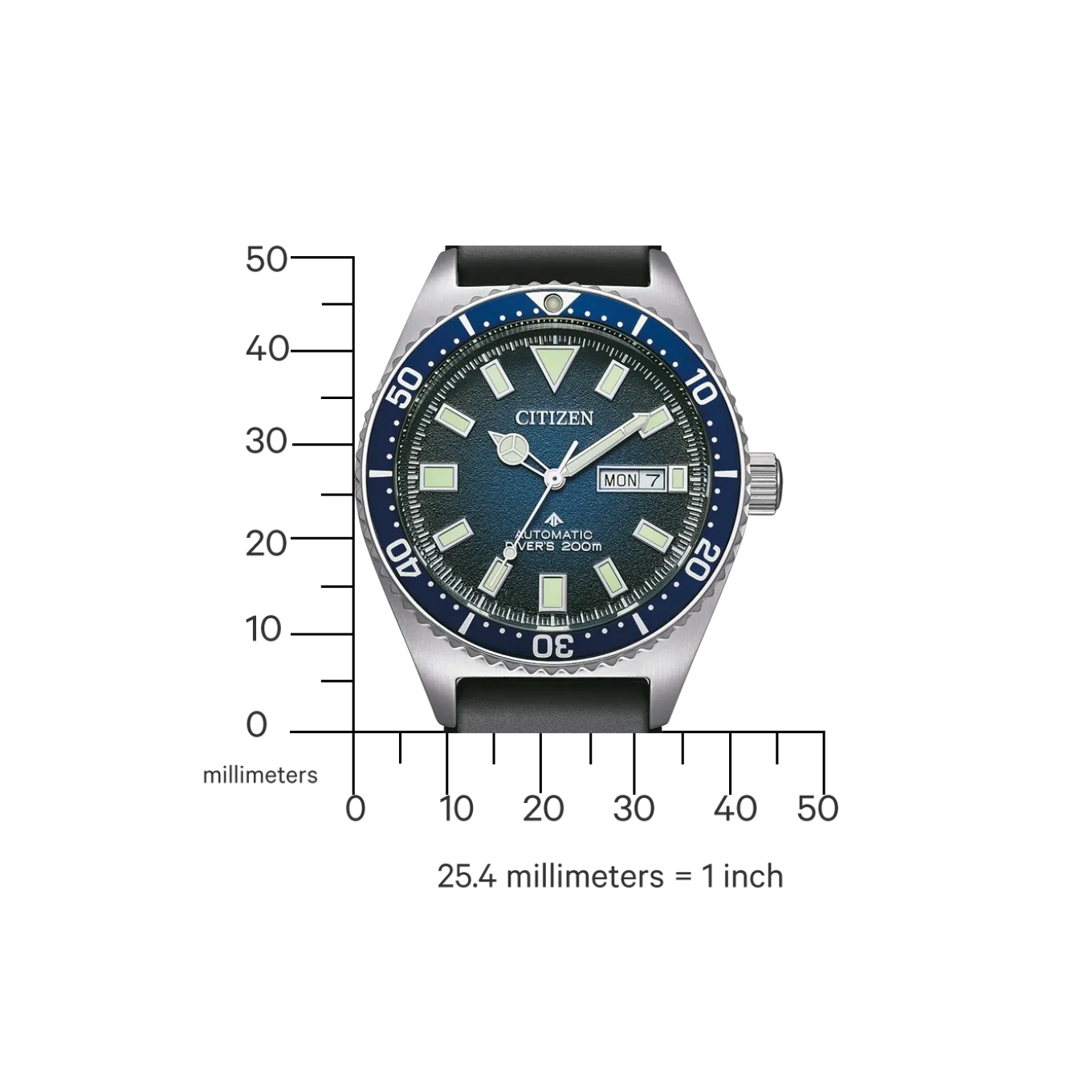 NY0129-07LC PROMASTER Mechanical Diver Herren Gummiband (Urethan) | blau | ø 41mm