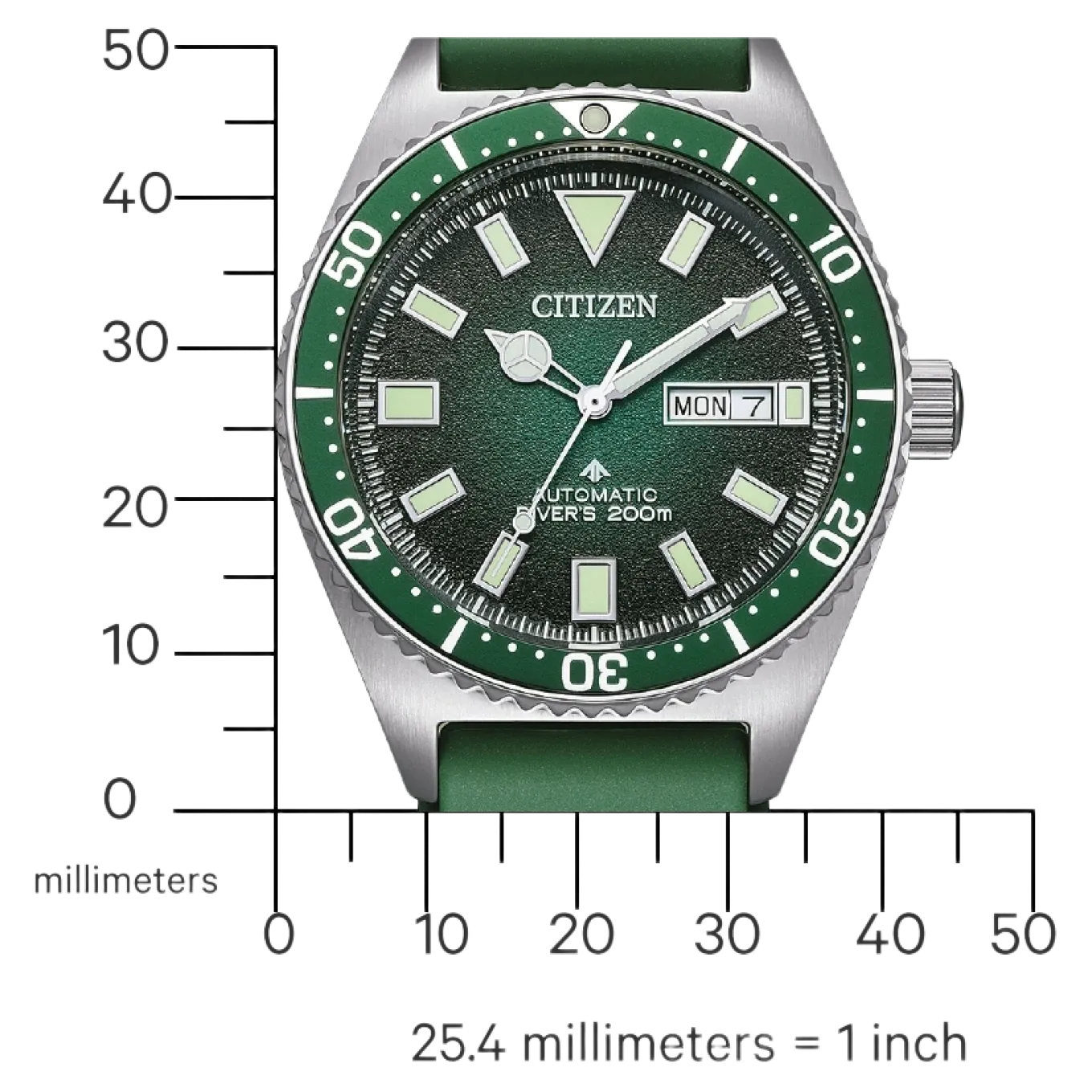 NY0121-09XC PROMASTER Mechanical Diver Herren Gummiband (Urethan) | grün | ø 41mm